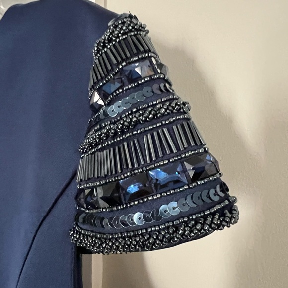 Mac Duggal Beaded Cap Sleeve Gown - Picture 4 of 6